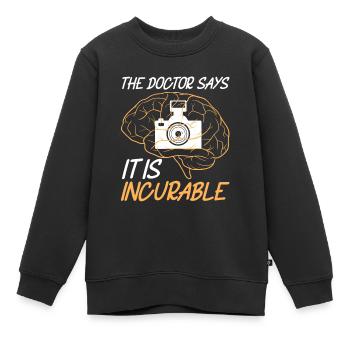 Photographie photographique Photographe photographe photographe - Sweat Premium enfant bio - noir - Devant - AI Model Kid Female (0cm)