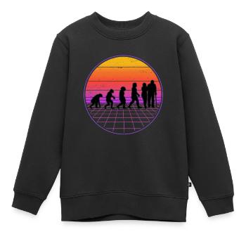 Altenpflege Evolution Retro Pflegekraft Altenheim - Kinder Premium Organic Sweatshirt - Schwarz - Vorne - AI Model Kid Female (0cm)