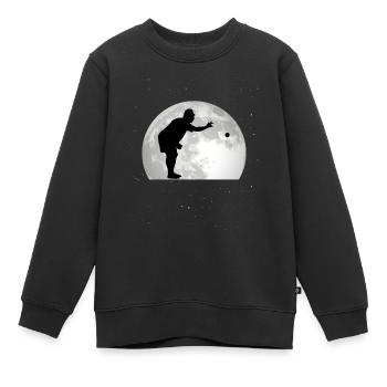 Boccia Lune Pétanque Pétanque - Sweat Premium enfant bio - noir - Devant - AI Model Kid Female (0cm)