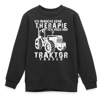 Traktor Landmaschine Bauern Trecker - Kinder Premium Organic Sweatshirt - Schwarz - Vorne - AI Model Kid Female (0cm)