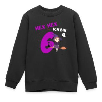 HEX-HEX Ich bin 6 - Mädchen 6. Geburtstag - - Kinder Premium Organic Sweatshirt - Schwarz - Vorne - AI Model Kid Female (0cm)