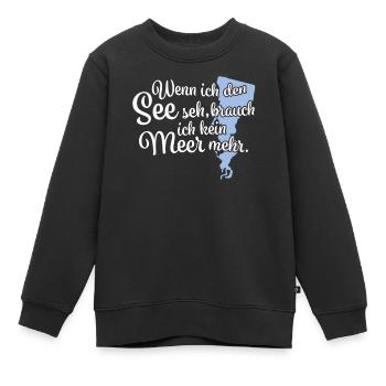 Wenn ich den See seh Spremberger See - Kinder Premium Organic Sweatshirt - Schwarz - Vorne - AI Model Kid Female (0cm)
