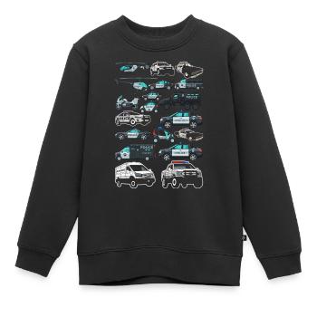 Polizeiwagen Polizei Notfall Einsatzfahrzeuge - Kinder Premium Organic Sweatshirt - Schwarz - Vorne - AI Model Kid Female (0cm)
