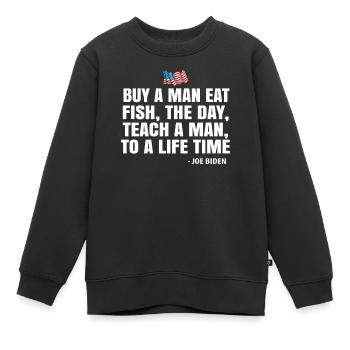 Joe Biden - Sweat Premium enfant bio - noir - Devant - AI Model Kid Female (0cm)