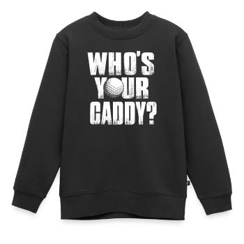Golfeur Golf golf golf golf - Sweat Premium enfant bio - noir - Devant - AI Model Kid Female (0cm)