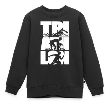 Triathlon Ausdauer Sport - Kinder Premium Organic Sweatshirt - Schwarz - Vorne - AI Model Kid Female (0cm)