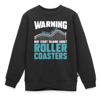 Montagnes Russes Parc d’attractions Parc d’attractions - Sweat Premium enfant bio - noir - Devant - AI Model Kid Female (0cm)
