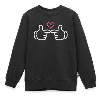Shy Symbol - Kinder Premium Organic Sweatshirt - Schwarz - Vorne - AI Model Kid Female (0cm)
