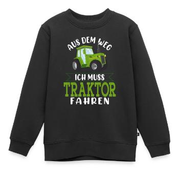 Aus dem Weg Ich muss Traktor fahren - Trekker - - Kinder Premium Organic Sweatshirt - Schwarz - Vorne - AI Model Kid Female (0cm)