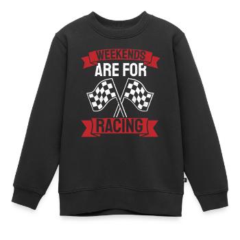 Auto-Rennen Fahrrad-Rennen Racer Geschenk - Kinder Premium Organic Sweatshirt - Schwarz - Vorne - AI Model Kid Female (0cm)