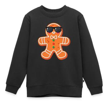 Lebkuchenmann - Kinder Premium Organic Sweatshirt - Schwarz - Vorne - AI Model Kid Female (0cm)