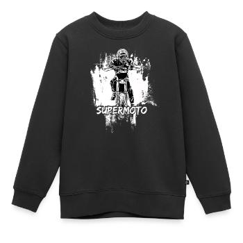 Supermoto / Supermotard / Supermoto Wheelie - Kinder Premium Organic Sweatshirt - Schwarz - Vorne - AI Model Kid Female (0cm)