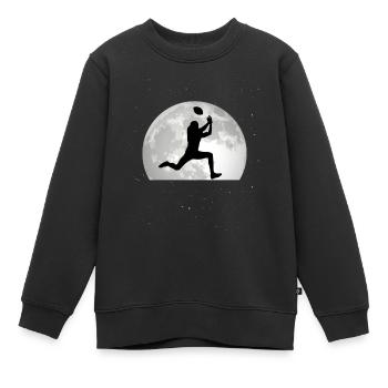 Footballer Mond American Football Quarterback - Kinder Premium Organic Sweatshirt - Schwarz - Vorne - AI Model Kid Female (0cm)
