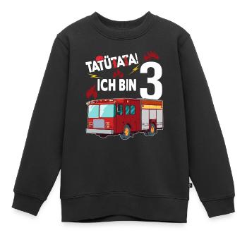 TaTüTaTa! Ich bin 3 Jahre alt 3. Geburtstag - Kinder Premium Organic Sweatshirt - Schwarz - Vorne - AI Model Kid Female (0cm)