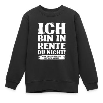 Rente - Kinder Premium Organic Sweatshirt - Schwarz - Vorne - AI Model Kid Female (0cm)