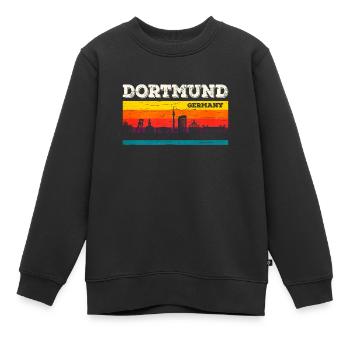 Dortmund - Kinder Premium Organic Sweatshirt - Schwarz - Vorne - AI Model Kid Female (0cm)