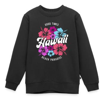 Hawaii Good Times Beach Paradise - Sweat Premium enfant bio - noir - Devant - AI Model Kid Female (0cm)