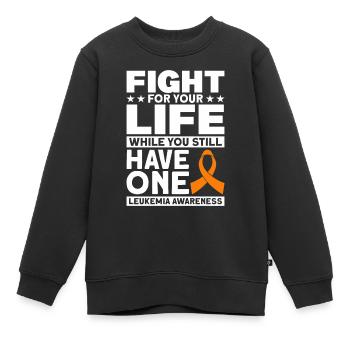 Patient Leukämie Geschenk - Kinder Premium Organic Sweatshirt - Schwarz - Vorne - AI Model Kid Female (0cm)