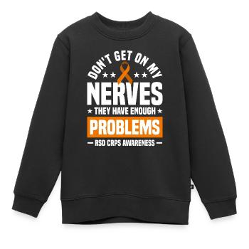Patient RSD CRPS Geschenk - Kinder Premium Organic Sweatshirt - Schwarz - Vorne - AI Model Kid Female (0cm)