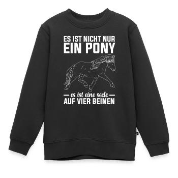 Pferd Ponyhof Reiten Pony - Kinder Premium Organic Sweatshirt - Schwarz - Vorne - AI Model Kid Female (0cm)