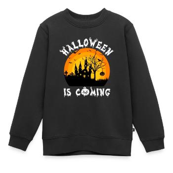 Halloween Halloween Halloween Halloween Halloween - Sweat Premium enfant bio - noir - Devant - AI Model Kid Female (0cm)
