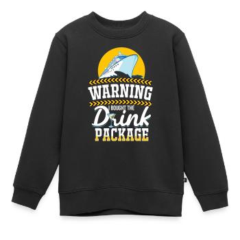 Bateau de croisière - Sweat Premium enfant bio - noir - Devant - AI Model Kid Female (0cm)