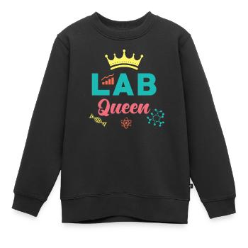 Laborantin Cadeau - Sweat Premium enfant bio - noir - Devant - AI Model Kid Female (0cm)