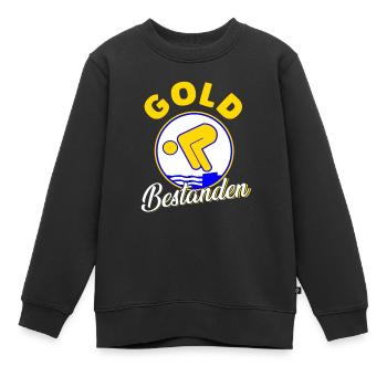 Gold Bestanden - Kinder Premium Organic Sweatshirt - Schwarz - Vorne - AI Model Kid Female (0cm)