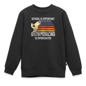Motoneige motoneige - Sweat Premium enfant bio - noir - Devant - AI Model Kid Female (0cm)