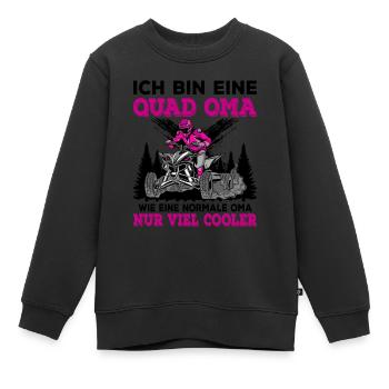 Quad - Kinder Premium Organic Sweatshirt - Schwarz - Vorne - AI Model Kid Female (0cm)