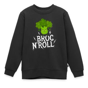 Brocolis - Sweat Premium enfant bio - noir - Devant - AI Model Kid Female (0cm)