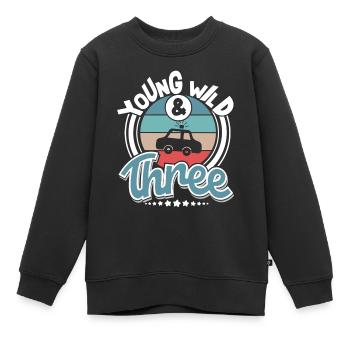 Polizeiauto 3 Jahre Kinder Polizei - Kinder Premium Organic Sweatshirt - Schwarz - Vorne - AI Model Kid Female (0cm)