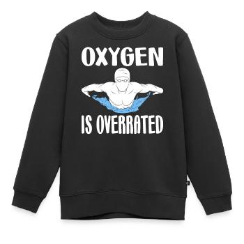 Oxygen is Overrated Natation Natation Eau - Sweat Premium enfant bio - noir - Devant - AI Model Kid Female (0cm)
