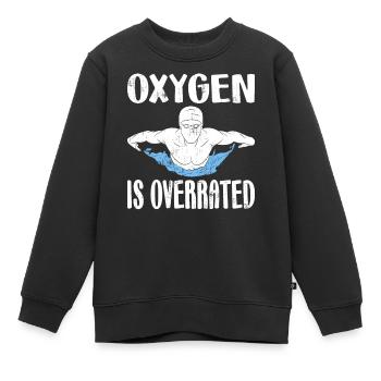 Oxygen is Overrated Natation Natation Eau - Sweat Premium enfant bio - noir - Devant - AI Model Kid Female (0cm)