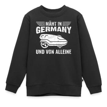 Mäht in Germany und von alleine - Kinder Premium Organic Sweatshirt - Schwarz - Vorne - AI Model Kid Female (0cm)