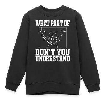 Basketball Trainer Taktik Streetball Geschenk - Kinder Premium Organic Sweatshirt - Schwarz - Vorne - AI Model Kid Female (0cm)