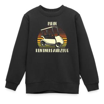 Mein Rentnerfahrzeug Golf Caddy Golfplatz Rente - Kinder Premium Organic Sweatshirt - Schwarz - Vorne - AI Model Kid Female (0cm)