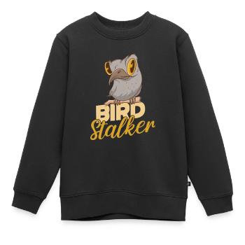 Vogelbeobachtung Vogelbeobachtung Vogel Stalker - Kinder Premium Organic Sweatshirt - Schwarz - Vorne - AI Model Kid Female (0cm)