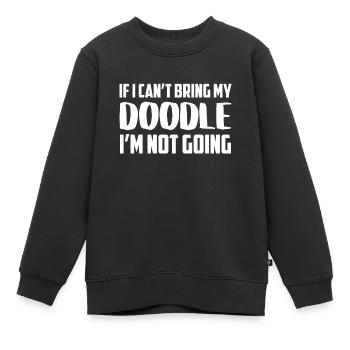Drôle de gribouillage Labradoodle Goldendoodle - Sweat Premium enfant bio - noir - Devant - AI Model Kid Female (0cm)