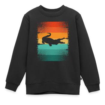 Alligator - Kinder Premium Organic Sweatshirt - Schwarz - Vorne - AI Model Kid Female (0cm)