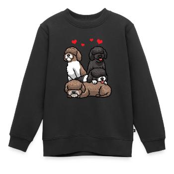 Perro de Agua Español Hund Spanischer Wasserhund - Kinder Premium Organic Sweatshirt - Schwarz - Vorne - AI Model Kid Female (0cm)