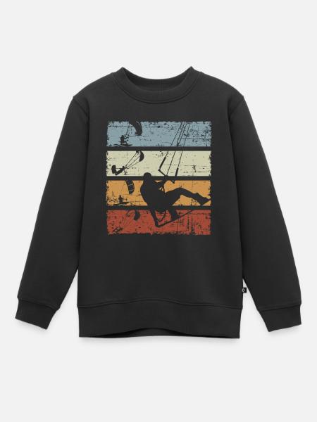 Vintage Kitesurfer - Sweat Premium enfant bio - noir