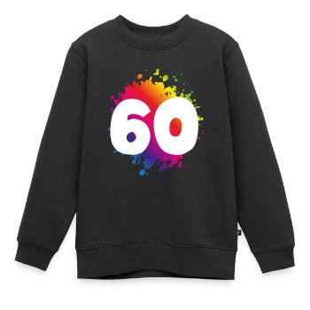 60 nombre de taches - Sweat Premium enfant bio - noir - Devant - AI Model Kid Female (0cm)