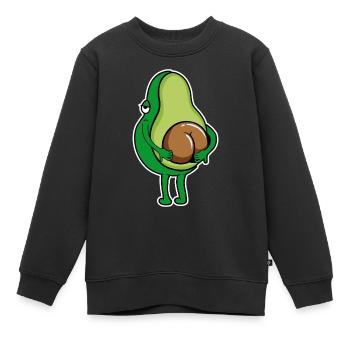 Avocat Ass Scratch Butt Avocat Lover Végétalien - Sweat Premium enfant bio - noir - Devant - AI Model Kid Female (0cm)