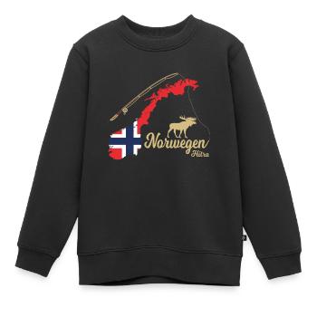 Norwegen 2022 Hitra Angeln Skandinavien - Kinder Premium Organic Sweatshirt - Schwarz - Vorne - AI Model Kid Female (0cm)