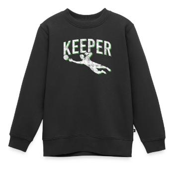 Fußball Torwart Keeper - Kinder Premium Organic Sweatshirt - Schwarz - Vorne - AI Model Kid Female (0cm)