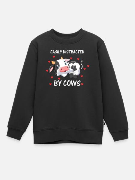 Vache Vaches Farm Agriculture Gift - Sweat Premium enfant bio - noir