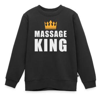 Massage Masseur Geschenk - Kinder Premium Organic Sweatshirt - Schwarz - Vorne - AI Model Kid Female (0cm)