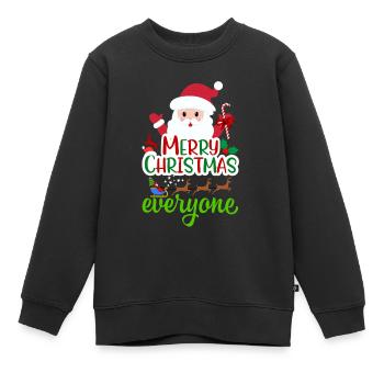 Noël, noël, noël, noël, noël, noël, noël - Sweat Premium enfant bio - noir - Devant - AI Model Kid Female (0cm)