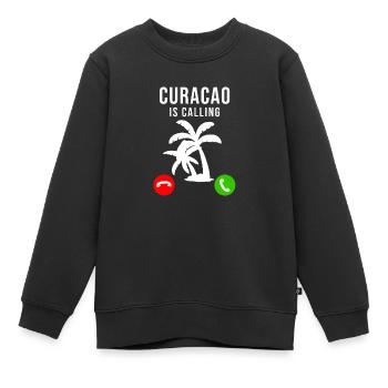 Curacao - Kinder Premium Organic Sweatshirt - Schwarz - Vorne - AI Model Kid Female (0cm)